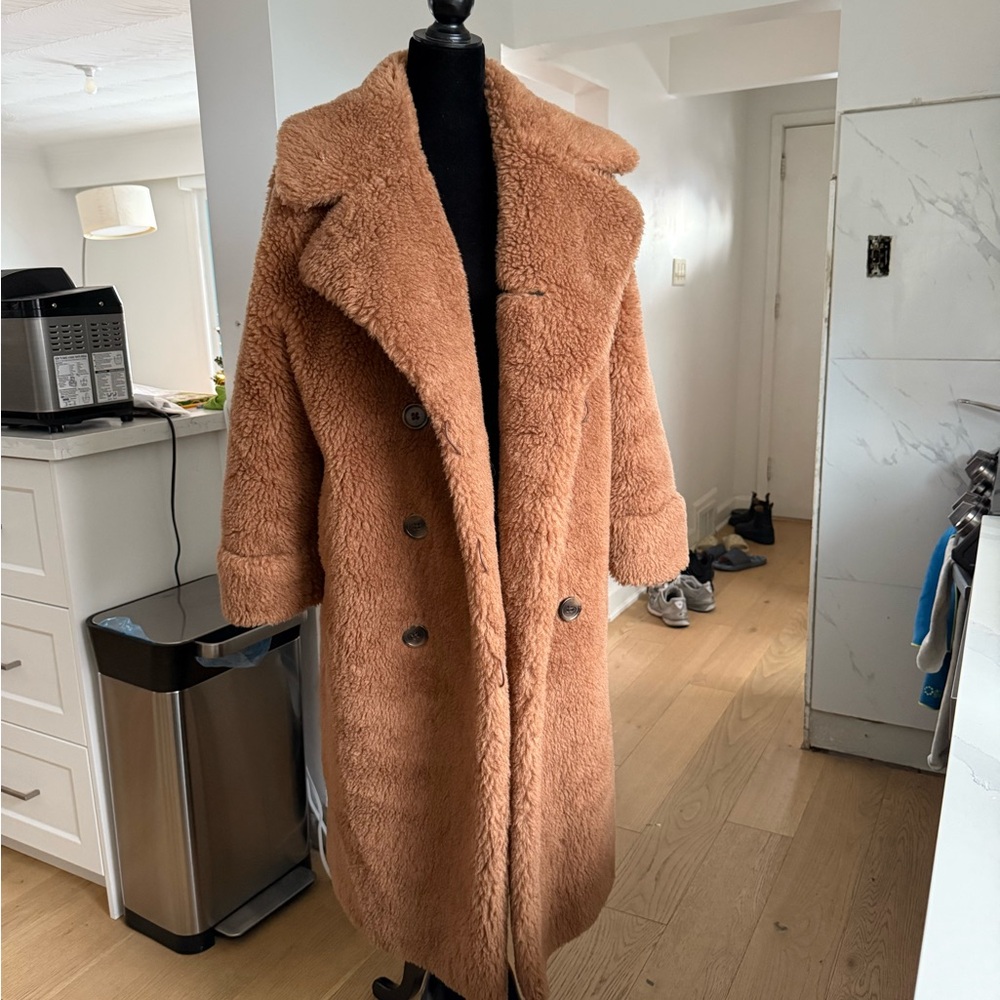 Banana Republic Rich Brown Teddy Wool Coat BNWT